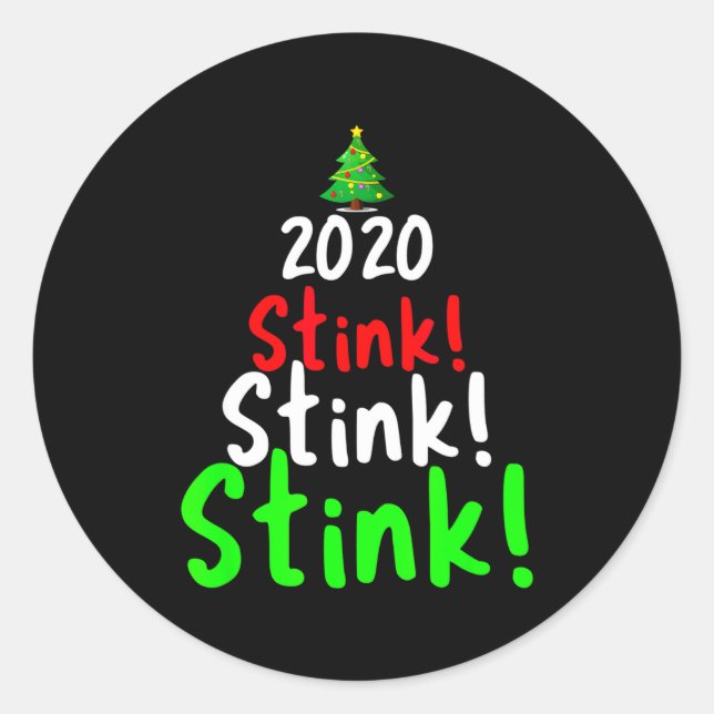 2020 Stink Stank Stunk Matching Family Christmas  Runder Aufkleber (Vorderseite)
