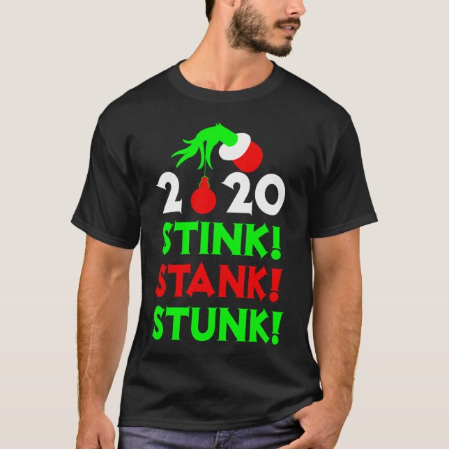 2020 Stink Stank Stunk Weihnachten Pajamas T-Shirt (Vorderseite)