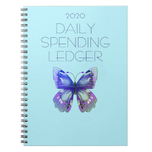 2020 Tägliche Buchhaltung Butterfly Notizblock
