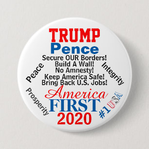 2020 Trump Pence Präsidentschaftswahl Button