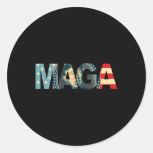 2020 Vintages Geschenk für die Maga American Flag Runder Aufkleber