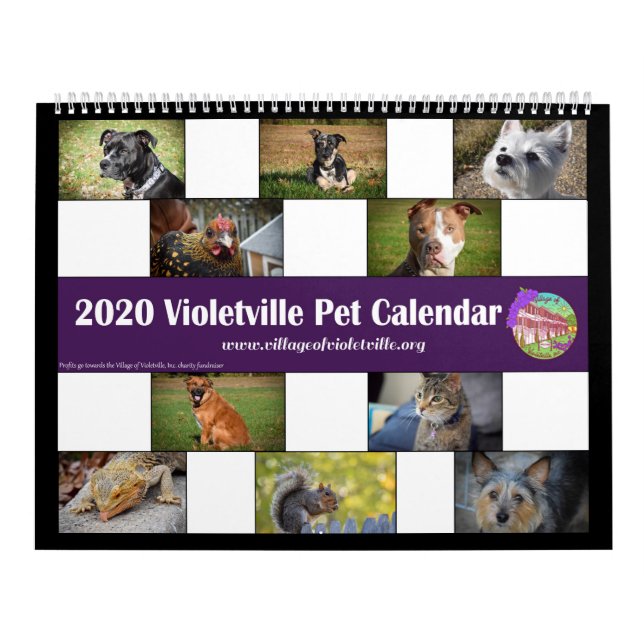 2020 Violetville Pet Calendar ~ Alle Haustiere Kalender (Titelbild)