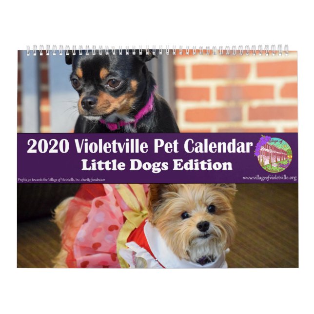 2020 Violetville Pet Calendar ~ Kleine Hunde Editi Kalender (Titelbild)