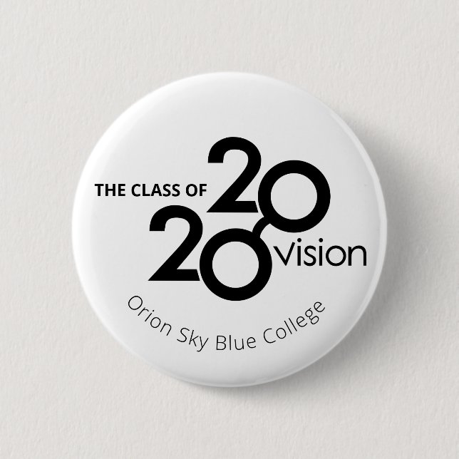 2020 Vision Event individuelle Name oder Business  Button (Vorderseite)