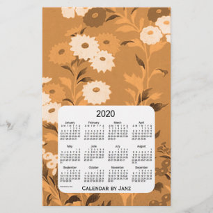 2020 Wall Blume Orange Calendar von Janz Briefpapier