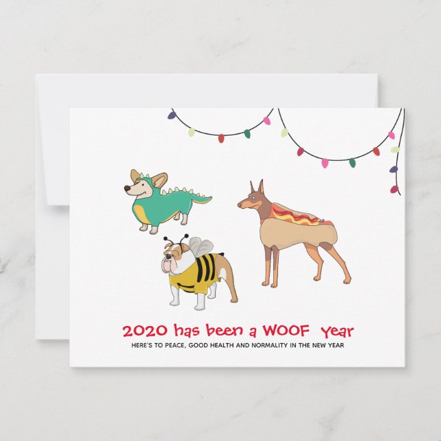 2020 war ein WOOF Year Funny Dogs Holidays (Vorderseite)