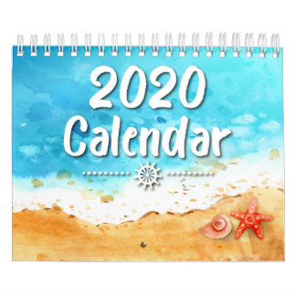 2020 Watercolor Ocean Sea Life Calendar Kalender