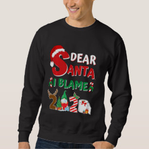 2020 Weihnachten Kinder Erwachsene Santa I Schuld Sweatshirt
