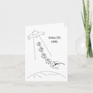 2020 Weihnachtskarte Alien Entführung des Weihnach Karte