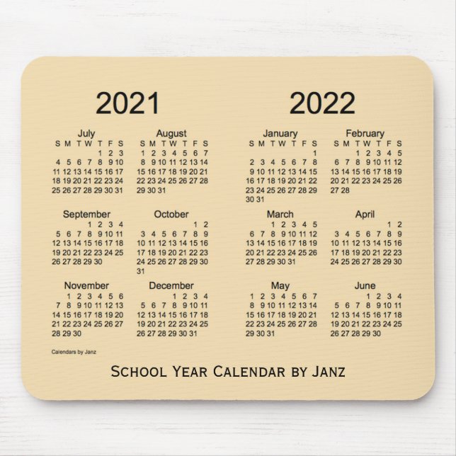 2021-202 Schuljahr Weizenkalender von Janz Mousepad (Vorne)