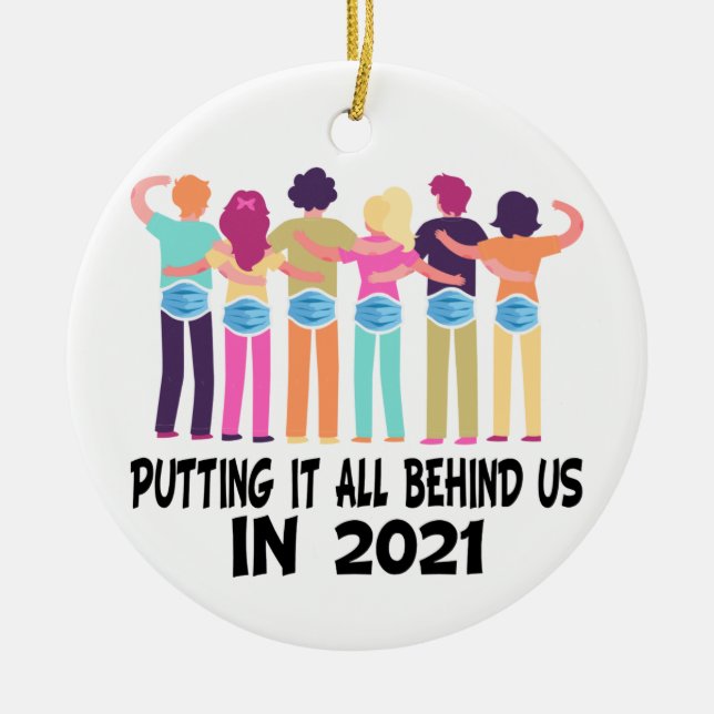 2021 alles hinter uns keramik ornament (Vorne)
