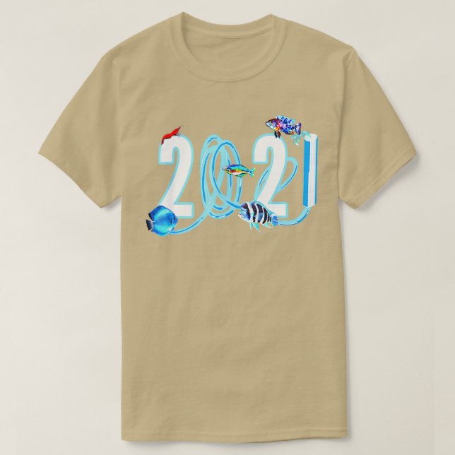 2021 Aquarium Fischliebhaber T-Shirt (Design vorne)