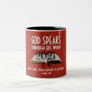 2021   BenutzerRed   GOD SPEAKS   CHRISTLICH Zweifarbige Tasse