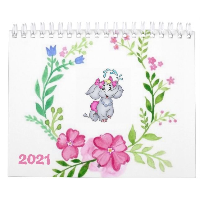 2021 Blume für Blumengestelle Kalender (Rückseite)