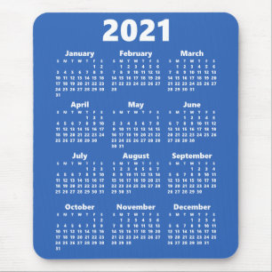 2021 Calendar Custom Color Modern Mousepad