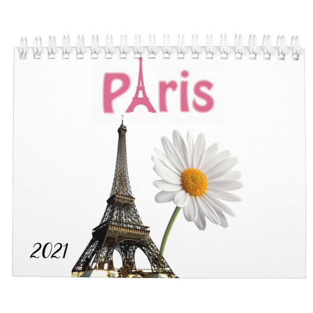2021 Calendar Paris, Frankreich Kalender (Rückseite)