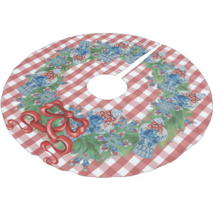 2021 Christmas Blue Ginger Jar  Polyester Weihnachtsbaumdecke