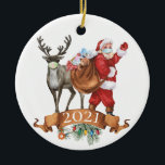 2021 Covid Santa Reindeer Weihnachten im Wasser Keramik Ornament<br><div class="desc">Dieses Design kann in dem Bereich personalisiert werden, der durch das Ändern des Fotos und/oder Textes zur Verfügung gestellt wird. Sie können auch angepasst werden, indem Sie auf Vorlage personalisieren klicken und dann auf die Schaltfläche klicken, um weitere Optionen anzupassen, um die Hintergrundfarbe zu löschen oder zu ändern, Text hinzuzufügen,...</div>