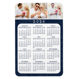 2021 Custom Foto Navy Blue Kühlschrank Calendar Magnet