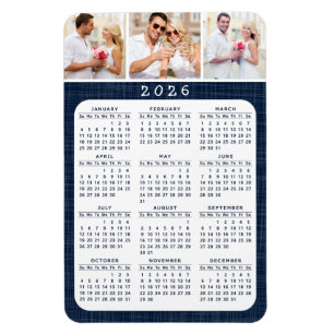 2021 Custom Foto Navy Blue Kühlschrank Calendar Magnet