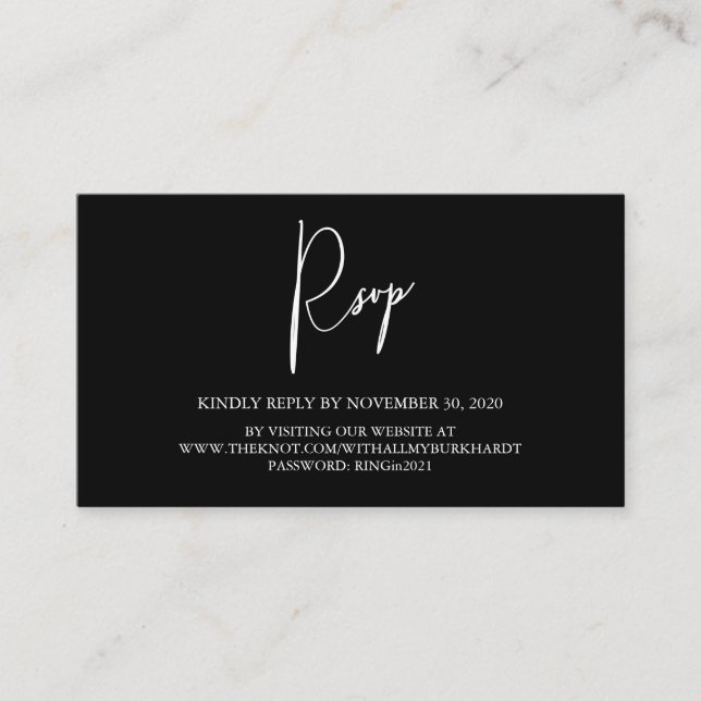 2021 Eine weitere benutzerdefinierte Einschließkar Begleitkarte (Vorderseite)