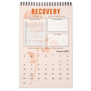 2021 Erholung Quotes Slogans Progress Gift Planner Kalender