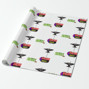 2021 Erpressung 2020 mit dem Happy New Year Anvil Geschenkpapier