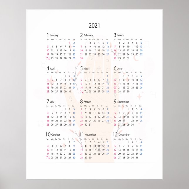 2021 Frohes neues Jahr 2021 Neues Jahr Glück 2021 Poster (Vorne)