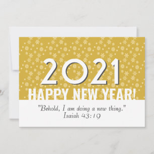 2021   Goldschneeflocken   Christlich   NEUJAHR Feiertagskarte