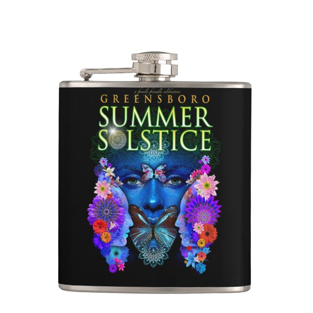 2021 Greensboro Summer Solstice Festival Keepake Flachmann (Vorderseite)