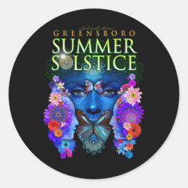 2021 Greensboro Summer Solstice Festival Keepake Runder Aufkleber
