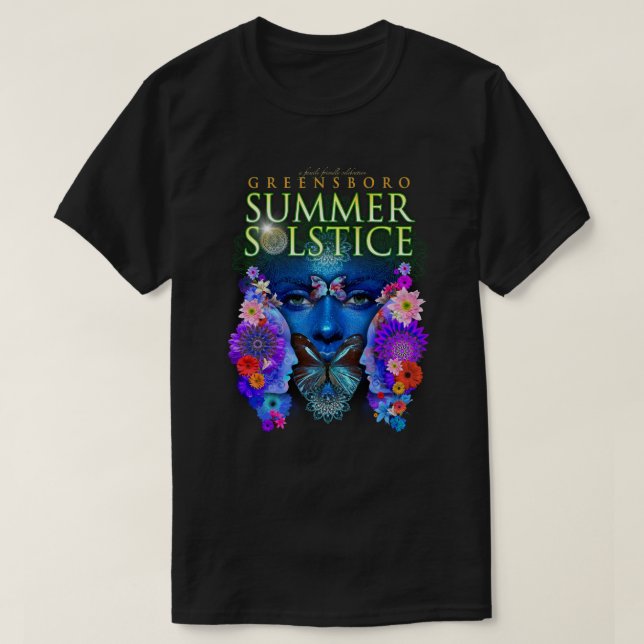 2021 Greensboro Summer Solstice Festival Keepake T-Shirt (Design vorne)