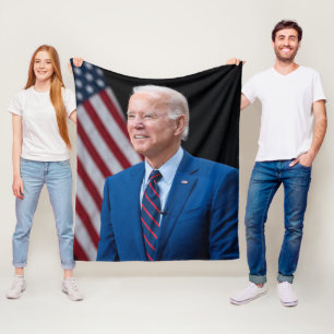 2021 Joe Biden US-Präsident Portrait Fleecedecke