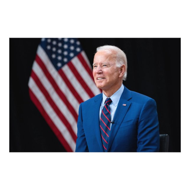 2021 Joe Biden US-Präsident Portrait Fotodruck (Vorne)