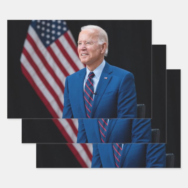 2021 Joe Biden US-Präsident Portrait Geschenkpapier Set (Set)