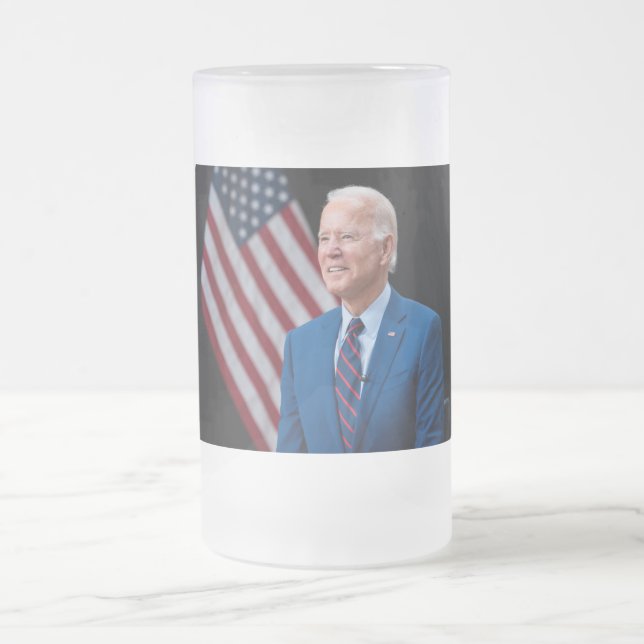 2021 Joe Biden US-Präsident Portrait Mattglas Bierglas (Mittel)