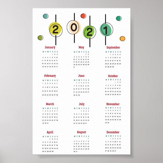 2021-Kalenderposter Poster (Vorne)