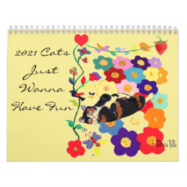 2021 Katzen nur noch Spaß haben Katze Artikel 2021 Kalender