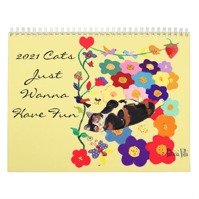 2021 Katzen nur noch Spaß haben Katze Artikel 2021 Kalender (Titelbild)