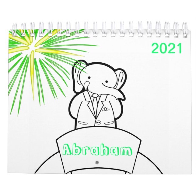 2021 Kinderfarbenbuch-Kalender Kalender (Rückseite)