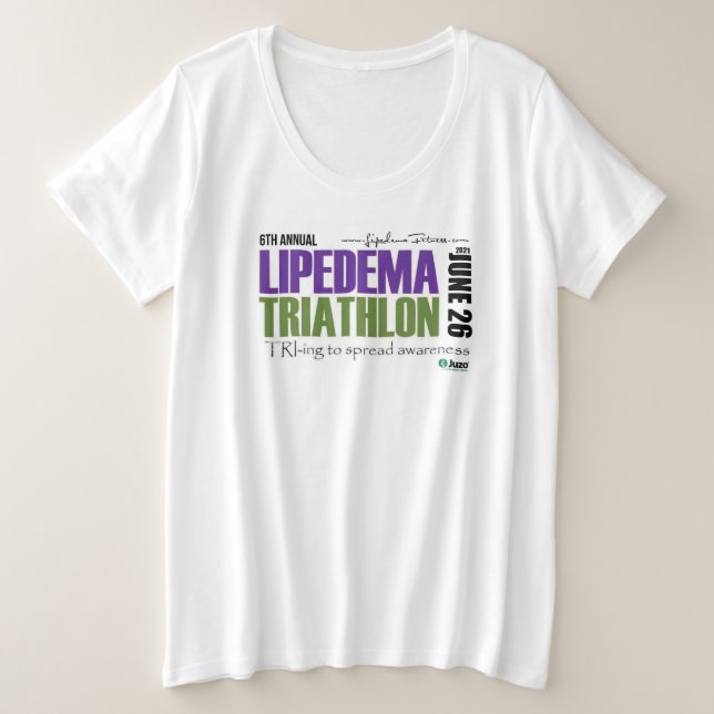 2021 Lipedema Triathlon - Plus Size Shirt (Design vorne)