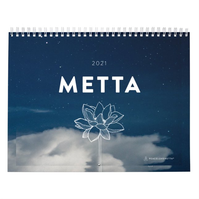 2021 Metta Phrases Calendar by PeaceLoveMetta Kalender (Titelbild)