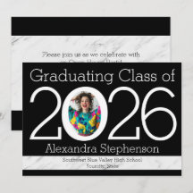 2021 Moderner Numeraler Frame Foto Abschluss