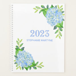 2021 Modernes Blumenwasser-Hydrangea Personalisier Planer