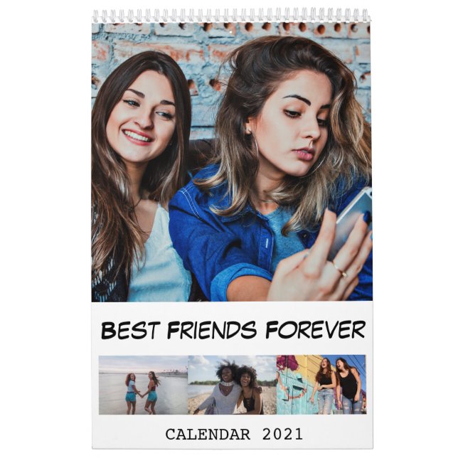 2021 Modernes Foto Beste Freunde Kalender (Titelbild)