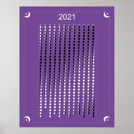 2021 - Mondkalender Lila Poster