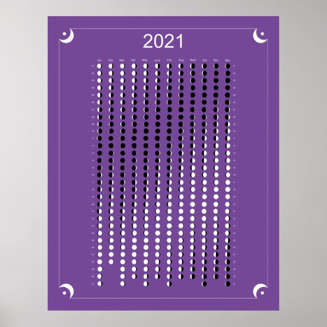 2021 - Mondkalender Lila Poster (Vorne)