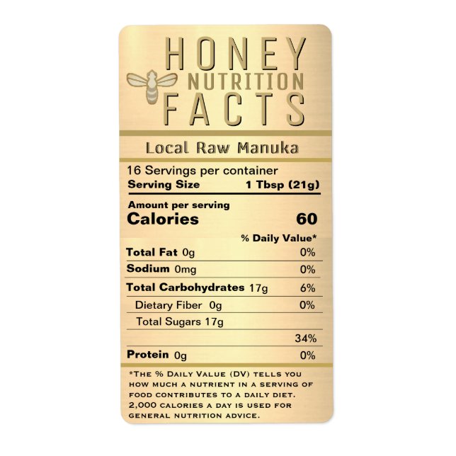 2021 Neueste Honey Nutrition Metallic Gold mit Bie (Vorne)