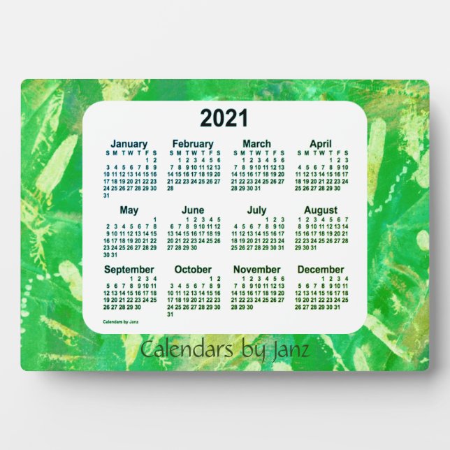 2021 Recoleta Green Tracks Desk Kalender von Janz Fotoplatte (Vorderseite)