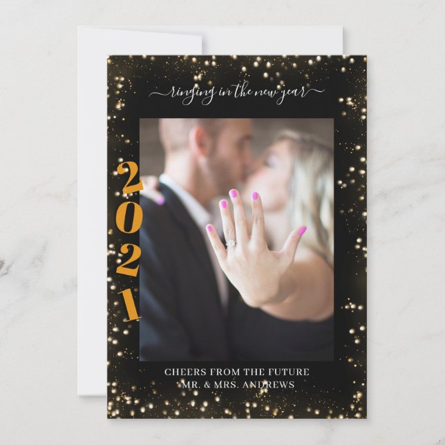 2021 Ringing in the new Year Verlobung Foto (Vorderseite)